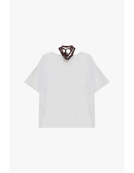 T-shirt à manches courtes avec détails foulard Please