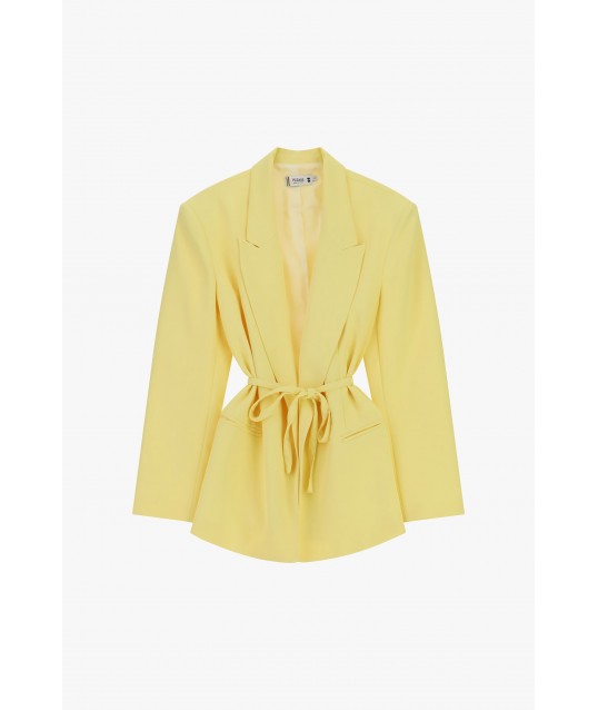 Blazer avec ceinture et poches passepoilées Please