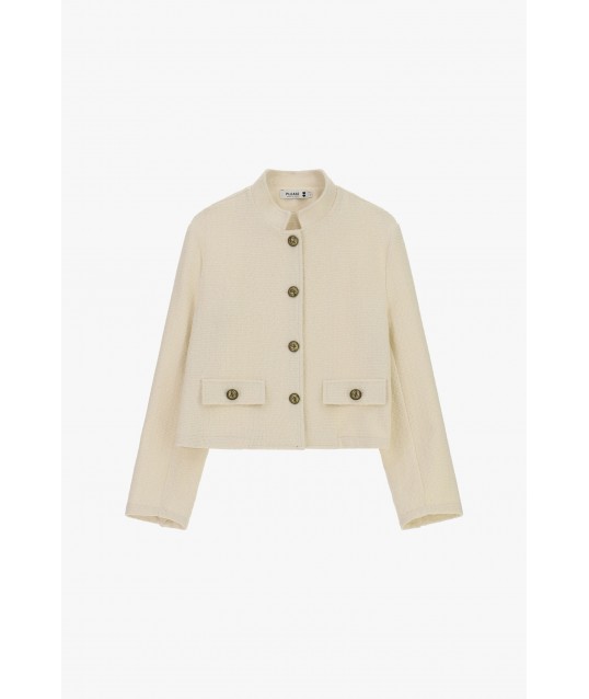 Short Shirt Jacket With Buttons And Pockets Please