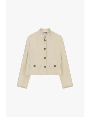 Veste-chemise courte avec boutons et poches Please