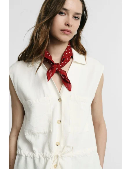 Gilet Senza Maniche Con Coulisse E Tasche Frontali Please