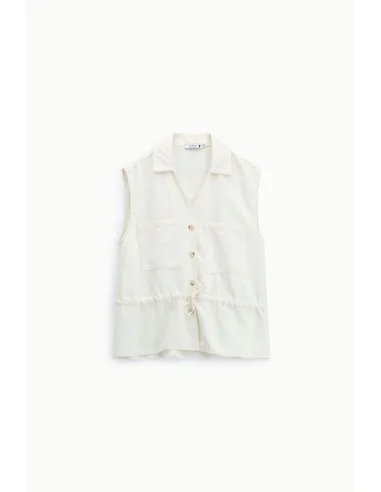Gilet Senza Maniche Con Coulisse E Tasche Frontali Please