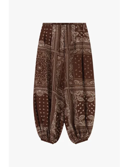Trousers Palazzo Con Stampa Bandana E Fondo Elastico Please