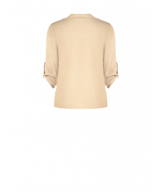 Chemise en viscose fluide avec col en V et poches Rinascimento