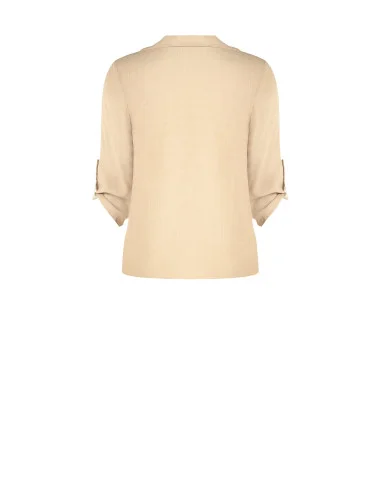 Chemise en viscose fluide avec col en V et poches Rinascimento