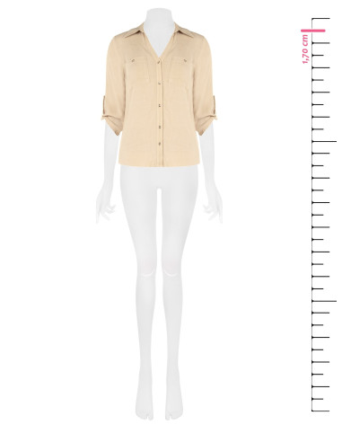Camicia Over E Fluida In Viscosa Con Scollo A V E Taschini Rinascimento