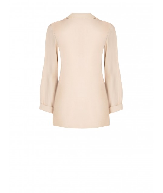 Veste blazer en viscose mélangée avec épingle sans bretelles en corail Rinascimento