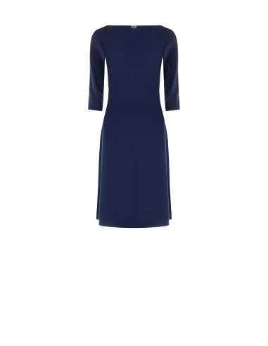 Rinascimento - Robe évasée avec broderie légère au point de Milan