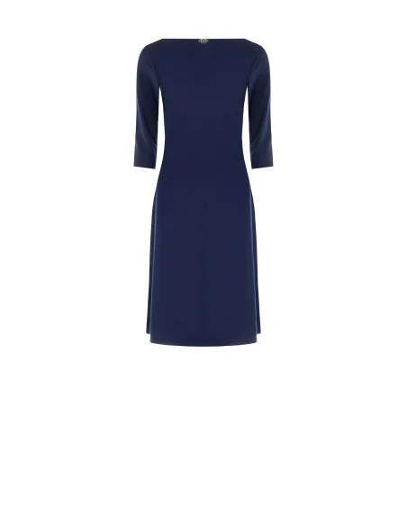 Rinascimento Flared Dress With Light Milan Stitch Embroidery