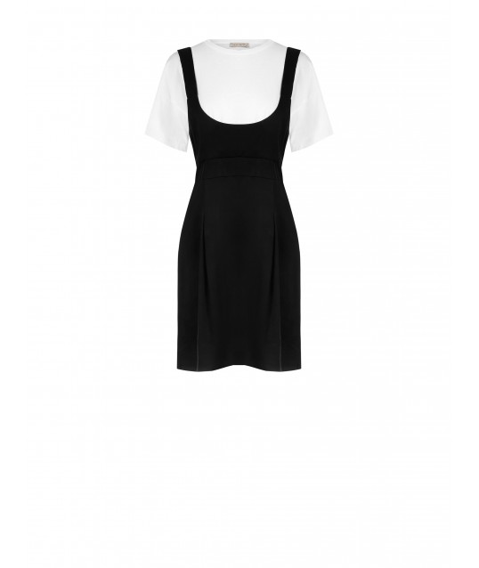 Short Wheeled Dress With Integrated T-Shirt Rinascimento