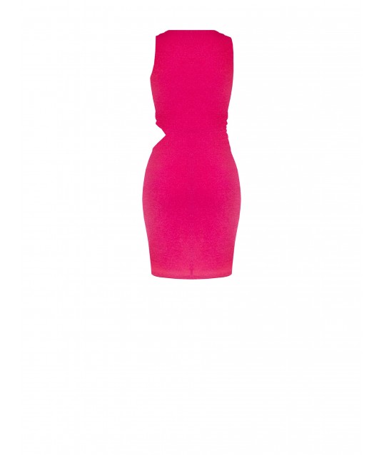 Abito Corto Aderente In Lurex Arricciato Con Cut-Out Sul Fianco Rinascimento