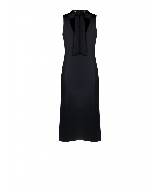 Robe midi en satin avec nœud au dos Rinascimento