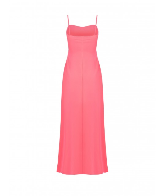 Georgette Draped Long Dress With Rinascimento Cups