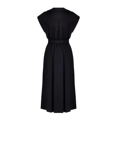Abito Chemisier Midi In Cotone Nylon Con Scollo A V E Cintura Coordinata Rinascimento