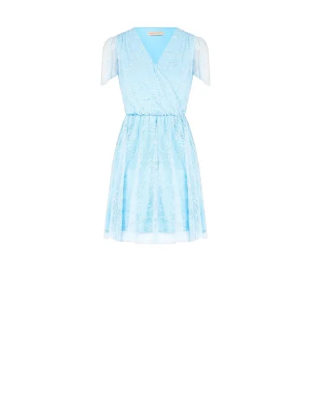 Rinascimento - Robe courte en dentelle à col en V croisé