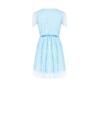 Rinascimento - Robe courte en dentelle à col en V croisé
