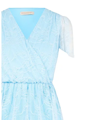 Rinascimento - Robe courte en dentelle à col en V croisé