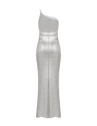 Rinascimento Laminated Maglin Robe longue évasée