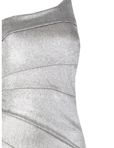 Rinascimento Laminated Maglin Robe longue évasée