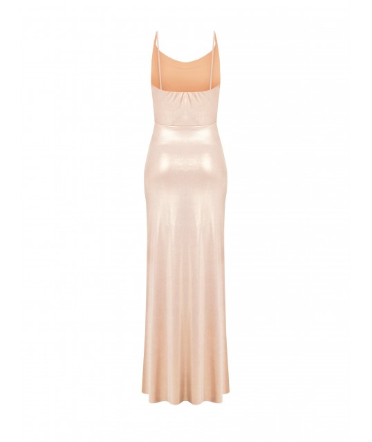 Rinascimento - Robe longue en maille lurex et fendue