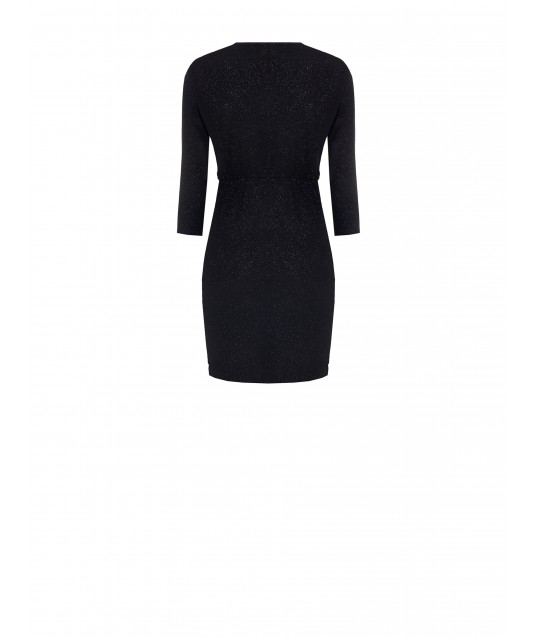 Rinascimento - Robe à pinces courte et pailletée à encolure en V croisée