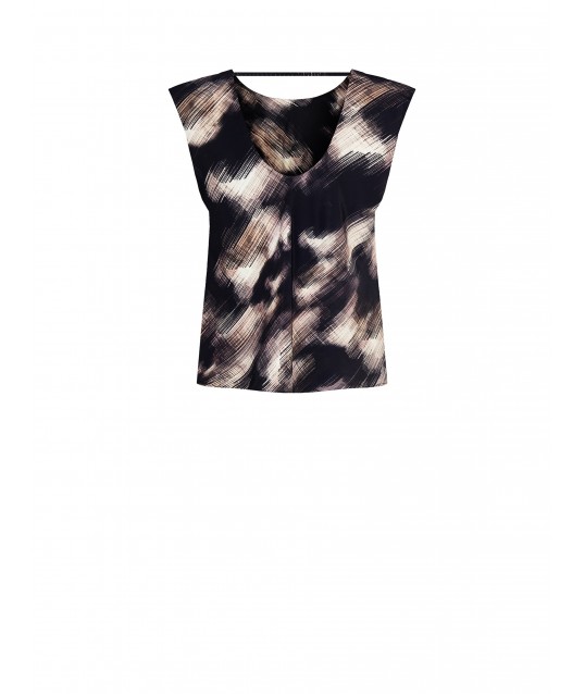 Top à larges plis avec plis aux épaules Rinascimento