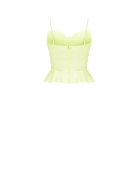 Crop Top en satin avec nœud maxi Rinascimento