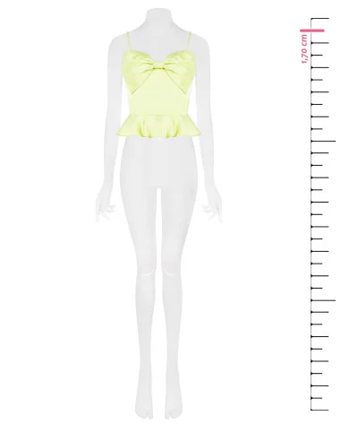 Satin Crop Top With Maxi Bow Rinascimento
