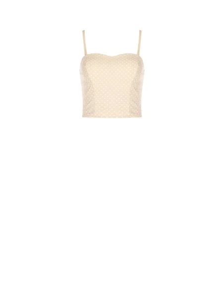 Rinascimento Polka Dot Bustier Top
