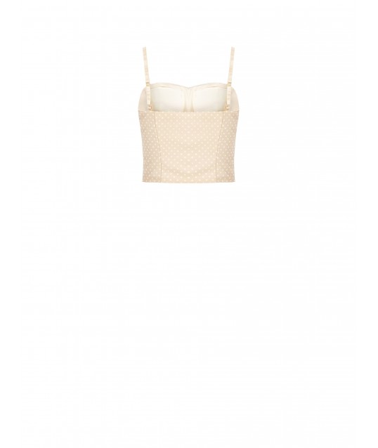 Rinascimento Polka Dot Bustier Top