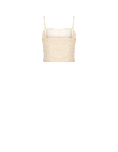 Rinascimento Polka Dot Bustier Top