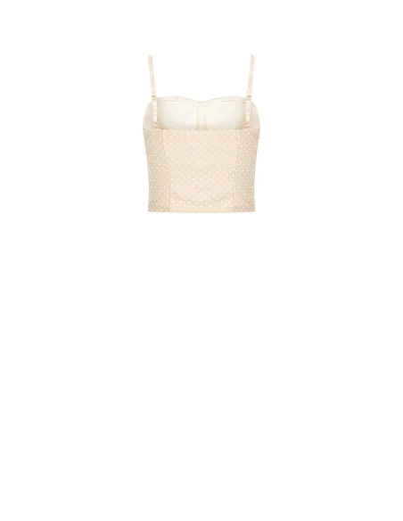 Rinascimento Polka Dot Bustier Top