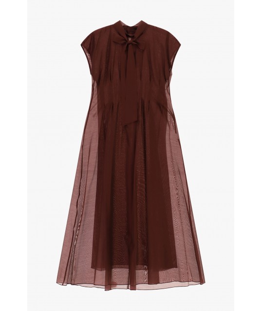 Robe midi évasée avec col Dixie Ruban