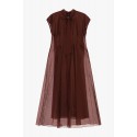 Vestito Midi Svasato Con Fiocco Al Collo Dixie