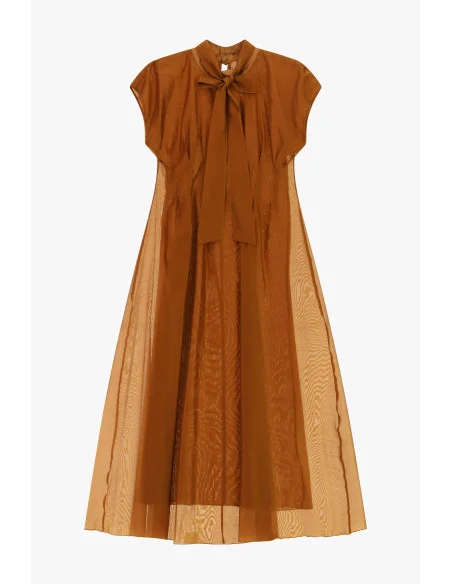 Vestito Midi Svasato Con Fiocco Al Collo Dixie