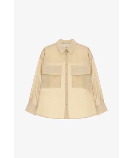 Camicia Trasparente Con Tasche Frontali Oversize Dixie
