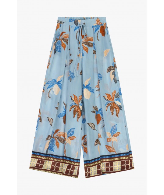 Pantaloni Palazzo Fantasia Con Vita Alta E Coulisse Dixie