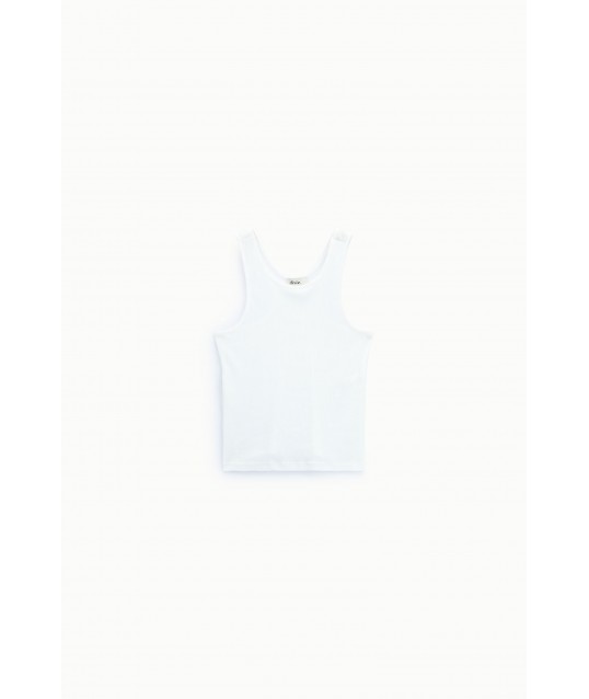 Sleeveless Ribbed Fit Crew Neck Top Dixie