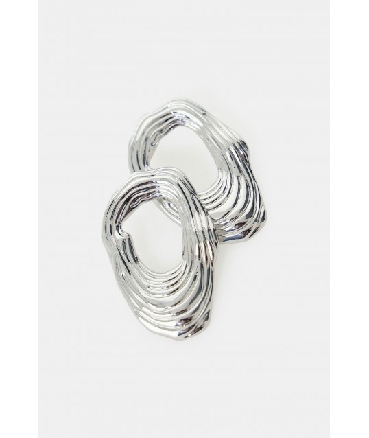 Dixie - Boucles d'oreilles asymétriques à effet ondulé