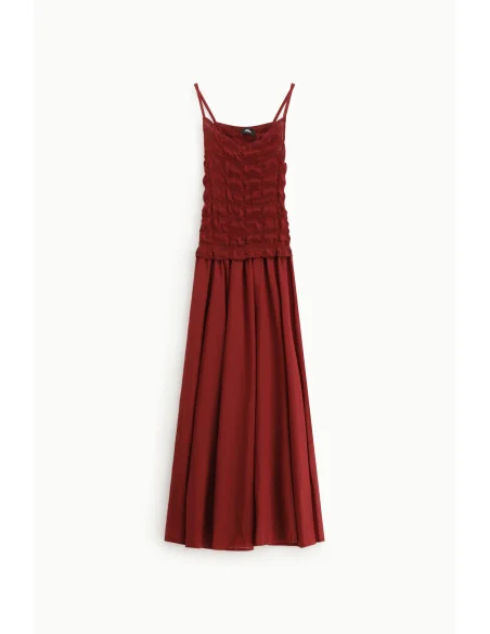 Robe longue avec corsage froncé Dixie