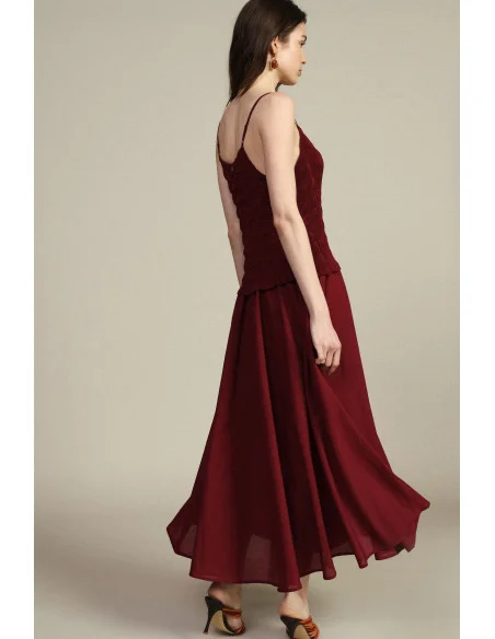 Long Dress with Ruched Bodice Dixie