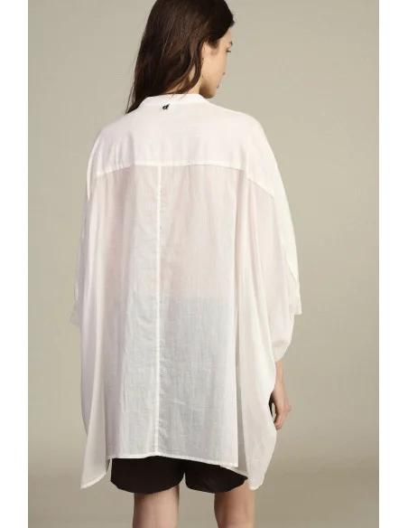Oversized Blouse with Floral Embroidery Dixie