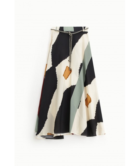 Dixie Belt Detail Flared Skirt