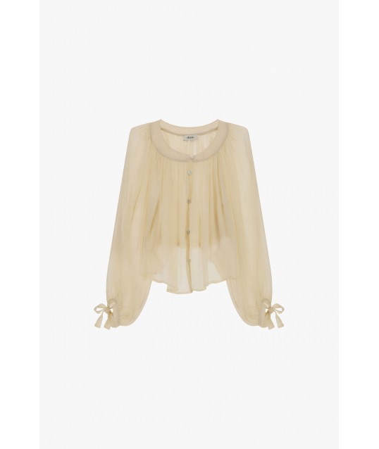 Chemise ample avec manches ballon et nœuds Dixie