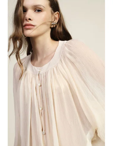 Camicia Ampia Con Maniche A Palloncino E Fiocchi Dixie