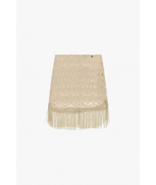 Dixie Fringed Short Skirt