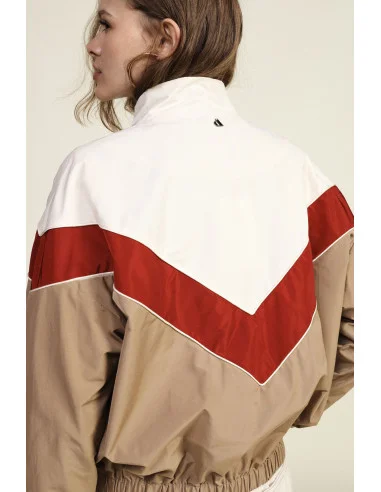 Bomber zippé à motif géométrique et poignets élastiqués Dixie