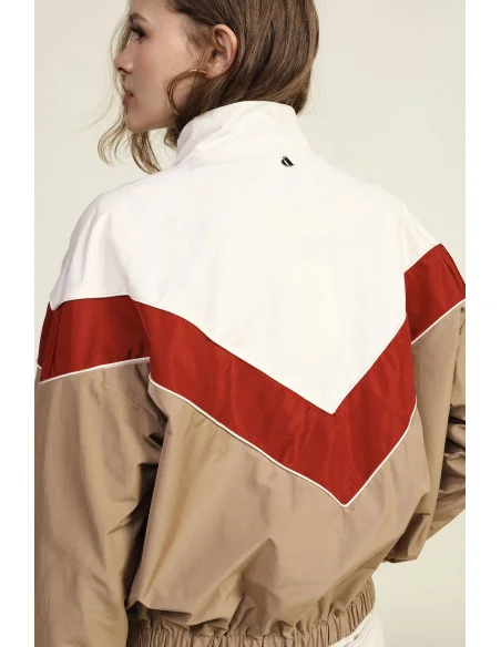 Bomber Con Zip Motivo Geometrico E Polsini Elasticizzati Dixie