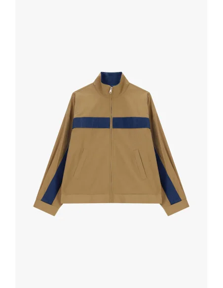 Bomber Jacket with Contrasting Band and Zip Dixie