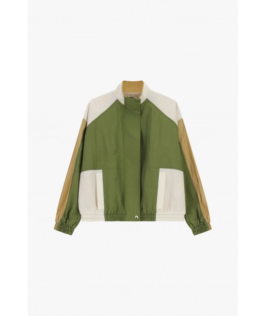 Blouson bombardier avec panneaux contrastés et poignets élastiques Dixie